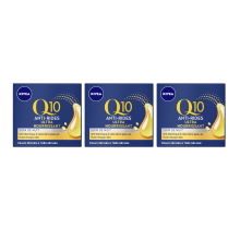 3X NIVEA Q10 Nachtcrème Anti Rimpel Extra Voedend 50 ml