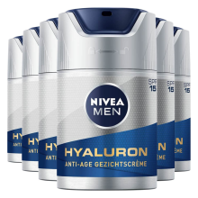 6X NIVEA Men Anti Age Hyaluron Gezichtcrème SPF 15 50 ml