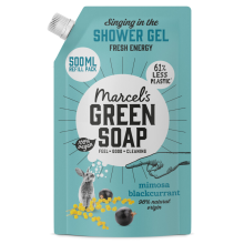 6X Marcel's Green Soap Douchegel Navulling Mimosa & Zwarte Bes 500 ml