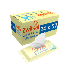 2X Zwitsal Water & Care Babydoekjes met Zwitsalgeur 12x52 = 624 stuks