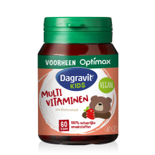 2X Dagravit Natural Kids Multivitaminen Aardbei 60 kauwtabletten
