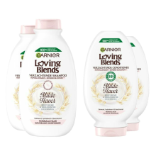 Garnier Loving Blends Milde Haver   Shampoo 2x 300 ml & Conditioner 2x 300 ml   Pakket