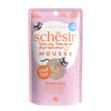12X Schesir Baby Kitten Mousse Zalm 70 gr