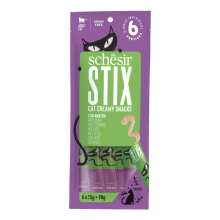 12X Schesir Kattensnack Stix Eend 6 x 15 gr