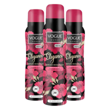 3X Vogue Parfum Deodorant Elegance 150 ml