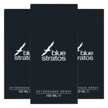 3X Blue Stratos Aftershave 100 ml