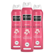 3X Vogue Women Parfum Deodorant Enjoy 150 ml