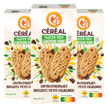3X Céréal Ontbijtkoekjes Glutenvrij en Lactosevrij 200 gr