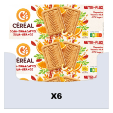 6X Céréal Koekjes Soja Sinaasappel 280 gr