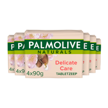 6X Palmolive Tabletzeep Naturals Amandel Melk 4x 90 gr