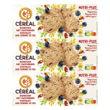 3X Céréal Koekjes Bosbessen Rijstkiemen 140 gr