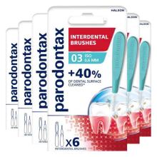 6X Parodontax Interdentale Ragers 0,6mm ISO 3 met Dop 6 stuks