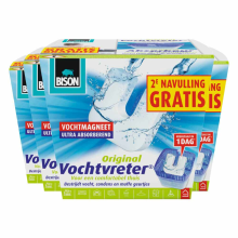 4X Bison Vochtvreter + 1 Navulling Neutraal 2 x 450 gr