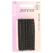 Zenner Elastieken Stay in Hair Zwart 7 stuks