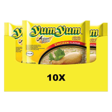 10X Yum Yum Noodles Soep Pak Kip 60 gr