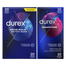 Durex   Extra Safe Condooms 20 stuks & Orgasm Intense Condooms 10 stuks   Pakket