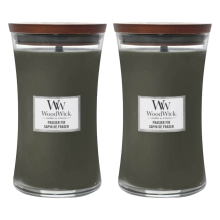 2X WoodWick Geurkaars Large Frasier Fir 611 gr