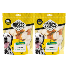 2X Voskes Hondensnacks Blanke Kauwknopen Met Kip 10 stuks