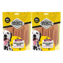 2X Voskes Hondensnacks Kipfilet Eend 400 gr
