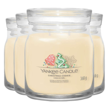 4X Yankee Candle Geurkaars Medium Jar Christmas Cookie 368 gr