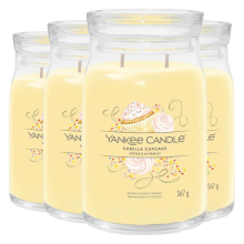 4X Yankee Candle Geurkaars Large Jar Vanilla Cupcake 567 gr