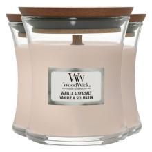 3X WoodWick Geurkaars Mini Vanilla & Sea Salt 85 gr