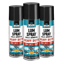 3X Bison Lijmspray Heavy Duty 500 ml