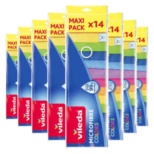 8X Vileda Microvezeldoek Colors 14 stuks