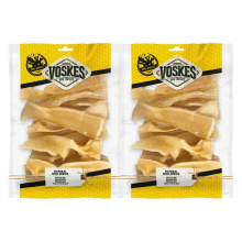 2X Voskes Hondensnacks Runderkophuid Stukken 500 gr
