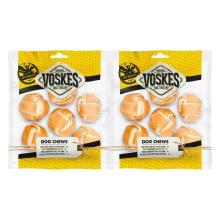 3X Voskes Hondensnacks Bal White Kip 6 stuks