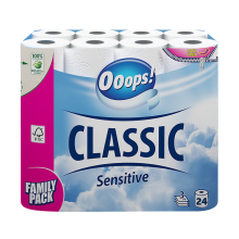 Ooops! Toiletpapier Classic Sensitive 3 laags 24 stuks
