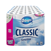 3X Ooops! Toiletpapier Classic Sensitive 3 laags 24 stuks
