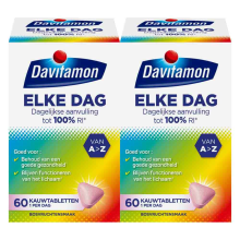 2X Davitamon Elke Dag 60 kauwtabletten