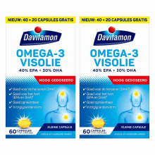 2X Davitamon Omega 3 Visolie 60 capsules