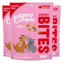 Edgard & Cooper 3x Edgard & Cooper Puppy Bite S Eend & Kip 120 gr