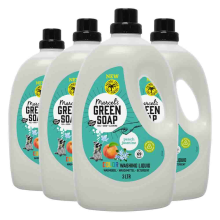 4X Marcel's Green Soap Vloeibaar Wasmiddel Perzik & Jasmijn 69 Wasbeurten 3 liter