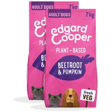 Edgard & Cooper 2x Edgard & Cooper Plantaardig Hondenvoer Rode Biet   Pompoen 7 kg