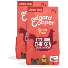 Edgard & Cooper 2x Edgard & Cooper Hondenvoer Droog Scharrelkip   Noorse Zalm Senior 7 kg