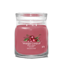 4X Yankee Candle Geurkaars Medium Jar Black Cherry Signature 368 gr