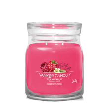 4X Yankee Candle Geurkaars Medium Jar Red Raspberry Signature 368 gr