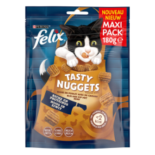 6X Felix Kattensnack Tasty Nuggets Kip & Eend 180 gr