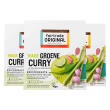 3X Fairtrade Original Kruidenpasta Groene Curry 70 gr