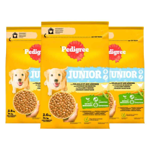 3X Pedigree Hondenvoer Hondenbrokken Junior Kip 2,6 kg