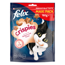 Felix Kattensnack Crispies Zalm   Forel Maxipack 180 gr