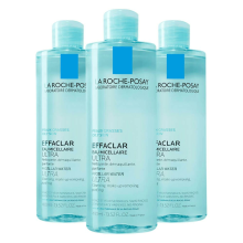 3X La Roche Posay Effaclar Micellair Water Onzuivere Huid 400 ml