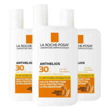 3X La Roche Posay Anthelios Onzichtbare Zonnebrand Fluide Gezicht SPF 30 50 ml