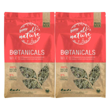 2X Bunny Nature Botanicals Konijnensnack Frambozenblad & Korenbloem 400 gr