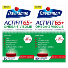 2X Davitamon Actifit 65+ Omega 3 Visolie 80 capsules