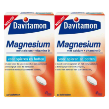 2X Davitamon Magnesium Spieren en Botten 42 tabletten