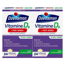 2X Davitamon Vitamine D Vegan 1 Per Week 24 capsules